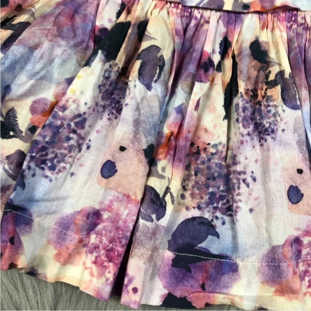 Nellystella 2013 Girls Sz 4 Multicolored Watercolor Floral Pleated Dress
